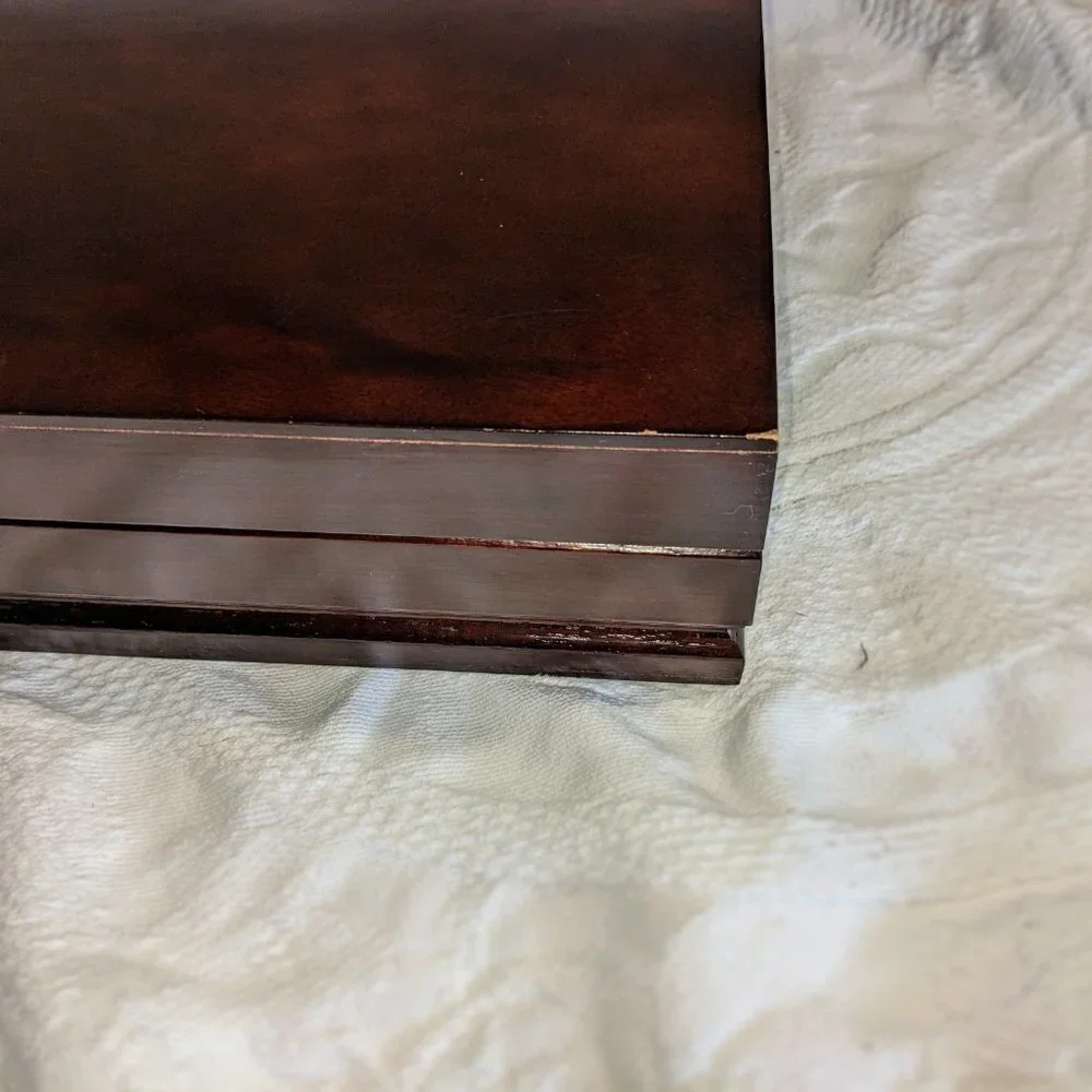 Powell Vintage Wooden Silverware/Flatware Storage Chest Box